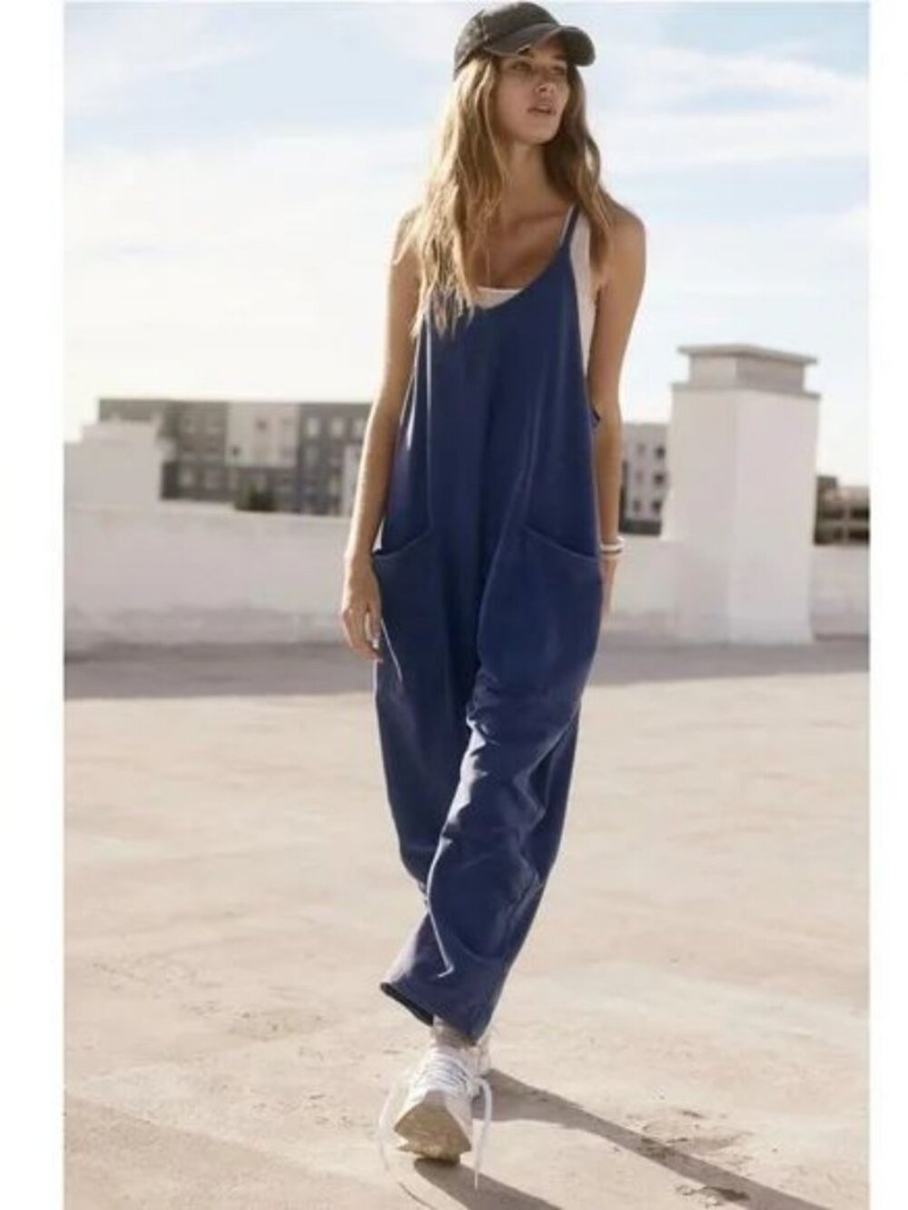 Free People x FP Movement Hot Shot Onesie in Supernova blue size Large